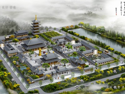 兴宁寺庙建筑总体规划方案