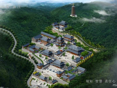 兴宁龙王寺古建规划设计布局图